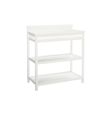 Westwood Design Emery Modern Style Wood Changer with Shelves/Pad in White