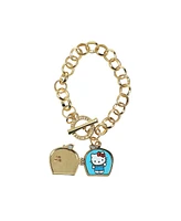 Hello Kitty Apple House Gold Locket Bracelet