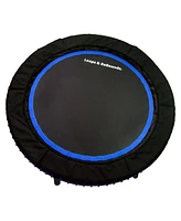 Leaps & Rebounds 48" Mini Fitness Trampoline & Rebounder Gym Equipment, Blue