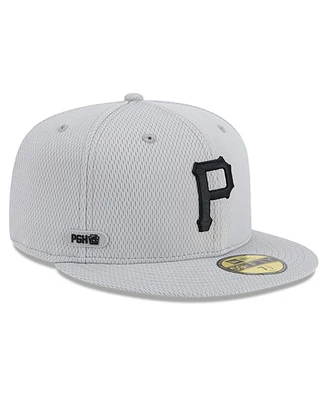 New Era Men's Gray Pittsburgh Pirates 2025 Mlb Clubhouse 59FIFTY Fitted Hat