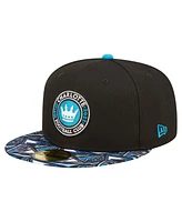 New Era Men's Black Charlotte Fc Element Tech Pack 59FIFTY Fitted Hat