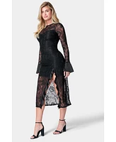 Bebe Women's Slit Lace Dress