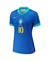 Nike Women's Neymar Jr. Blue Brazil National Team 2024 Away Stadium Replica Player Jersey