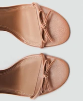 Mango Women's Bow Detail Strappy Heeled Sandals