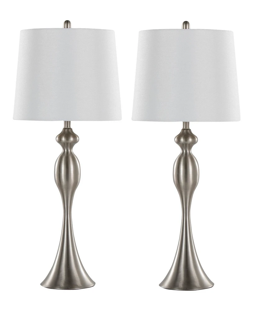 LumiSource Ashland 30" Metal Table Lamp, Set of 2