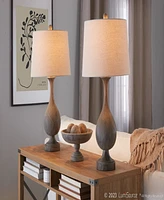 LumiSource Cipolla Poly 29" Polyresin Table Lamp, Set of 2