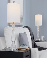 LumiSource Bishop 24" Glass Table Lamp, Set of 2