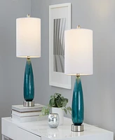 LumiSource Bottega 22" Glass Table Lamp, Set of 2