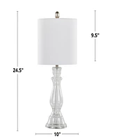 LumiSource Bishop 24" Glass Table Lamp, Set of 2