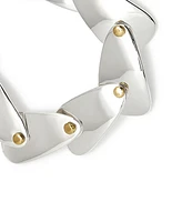 Robert Lee Morris Soho Two-Tone Leaf Layered Link Bracelet