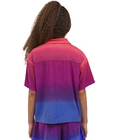 Champion Big Girls Button-Up Gradient Shirt