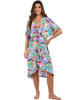 La Blanca Women's Tropi-Flage Jersey Twist Dress Cover-Up