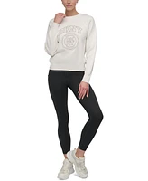 Dkny Sport Women's Varsity Embroidery Raglan-Sleeve Top