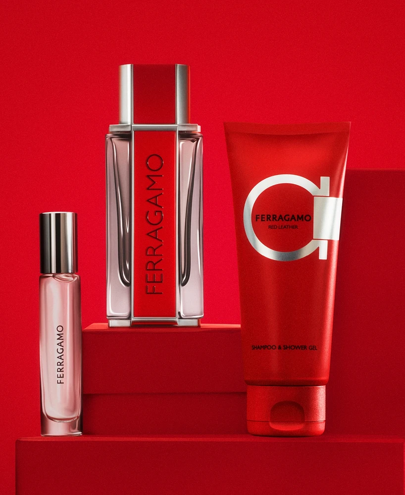 Salvatore Ferragamo Men's 3-Pc. Ferragamo Red Leather Eau de Parfum Gift Set