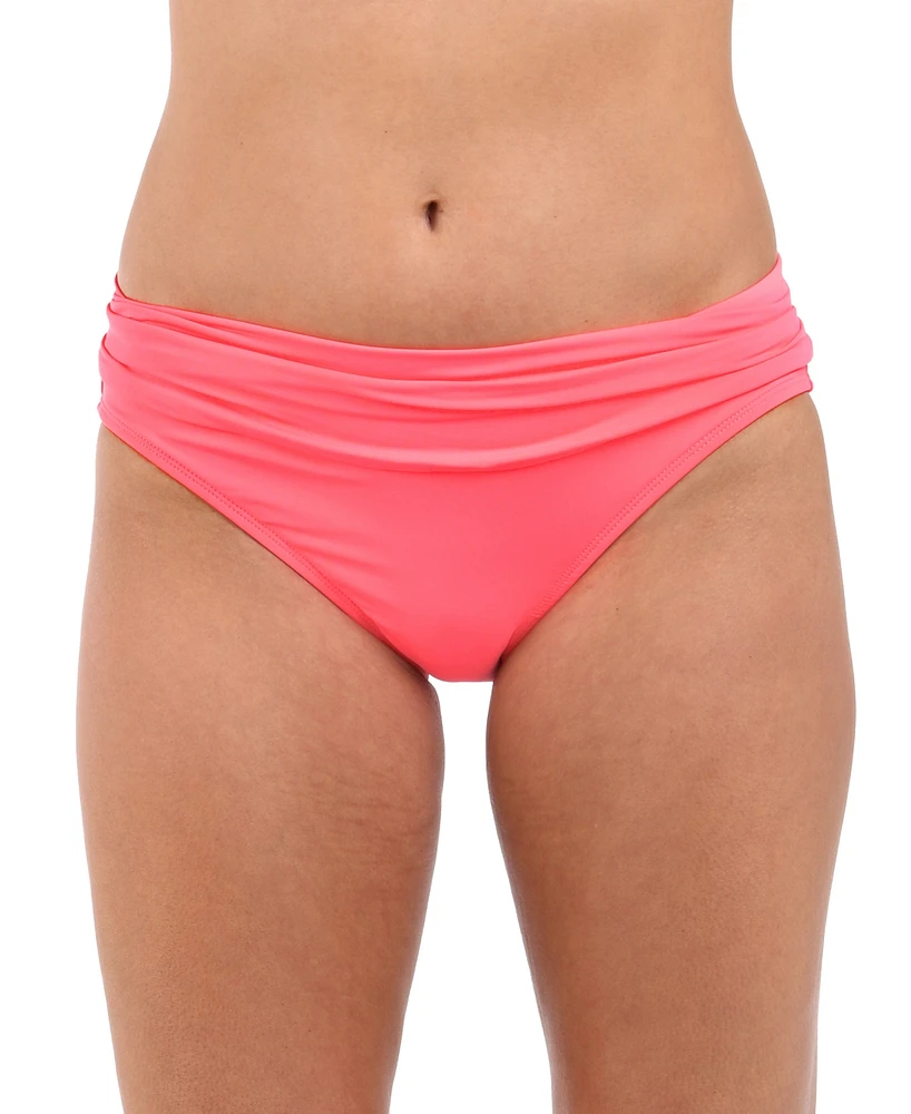 La Blanca Shirred Banded Hipster Bikini Bottoms
