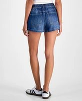 Indigo Rein Juniors' Distressed Drawstring Denim Shorts