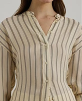 Lauren Ralph Women's Striped Jacquard Tunic Shirt