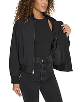 Levi's Women's Relaxed Zip-Front Ribbed-Hem Bomber Jacket