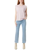 Hue Women's Ruffled-Hem Denim Skimmer Leggings