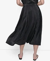 Dkny Women's Zip-Front Tech Midi Skirt