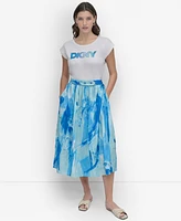 Dkny Women's Sleeveless Raised Logo Tee