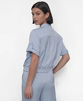 Dkny Women's Short-Sleeve Zip-Front Jacket
