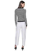 Karl Lagerfeld Paris Women's Four-Pocket Stripe Cardigan