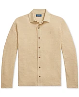 Polo Ralph Lauren Men's Textured Cotton-Linen Shirt Sweater