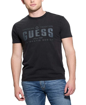 Guess Men's Relaxed Fit Short Sleeve Crewneck Logo T-Shirt