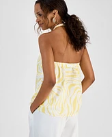 I.n.c. International Concepts Petite Braided Halter Top, Exclusively at Macy's