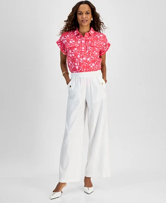 I.n.c. International Concepts Petite Wide-Leg Pull-On Pants, Exclusively at Macy's