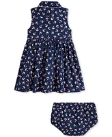 Polo Ralph Lauren Baby Girls Cotton Anchor-Print Shirtdress