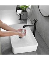 Industry Style Single Handle Single Hole Vessel Sink Faucet in Matte Black