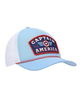 Marvel Men's Universe Captain America Superhero Shield & Wings Adult Blue Trucker Hat