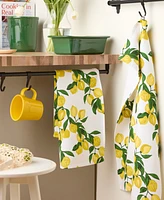 Fiesta Lemon Vine Cotton Kitchen Towel Set, 16" x 28"