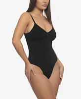 Felina Women's Body Con Seamless Thong Bodysuit