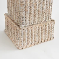 Charleston Rattan Pedestal Sculpture Tall