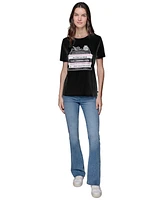 Karl Lagerfeld Paris Women's Karl's Library Crewneck Tee