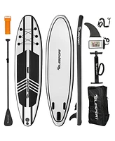 Telesport Paddle Boards Inflatable Stand Up Paddleboard w/Accessories in Black