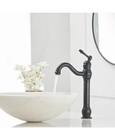 Single Handle Hole Vessel Sink Faucet With 360° Swivel Spout