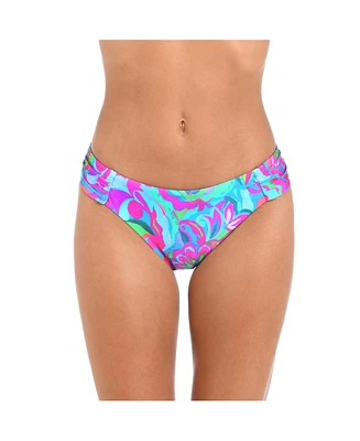 Sunshine 79 Women's Bottoms Swim Swirltopia Shirred Side Hipster