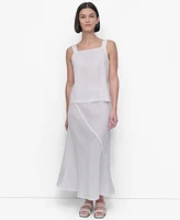 Dkny Women's Linen Tie-Strap Tank Top