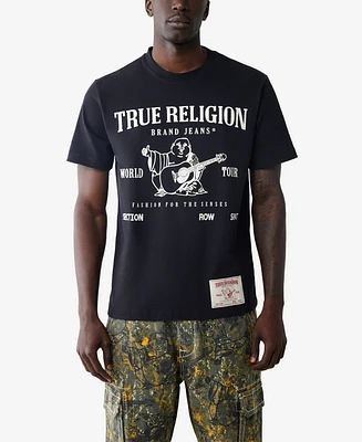 True Religion Men's Short Sleeve World Tour Graphic T-Shirt