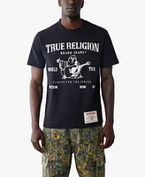 True Religion Men's Short Sleeve World Tour Graphic T-Shirt
