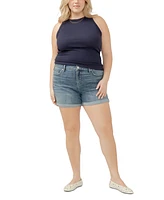 Silver Jeans Co. Plus Suki Faded Denim Shorts