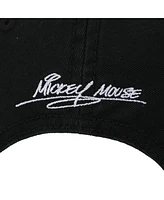 Disney Men's Mickey Mouse Glove Black Unstructured Baseball Cap