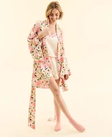Macy's Flower Show Women's Floral Fantasy Kimono Robe, Exclusively at Macy's