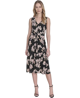 Tommy Hilfiger Women's Printed Sleeveless Midi Dress