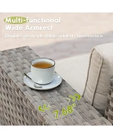 Xizzi Patio Furniture Set,12 Pieces Outdoor Sectional Sofa Couch Set,Patio Conversation Set with Modular Wicker Deep Seat Chairs,Comfy Cushions,Side T