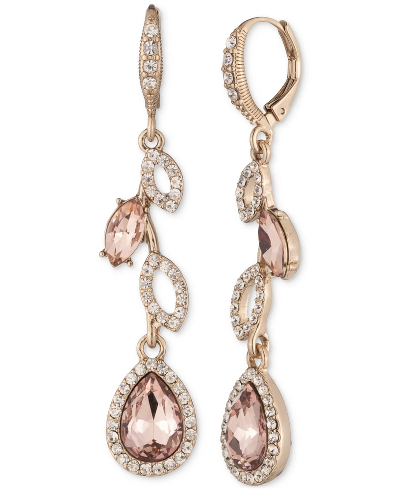 Givenchy Mixed Crystal Vine Linear Drop Earrings